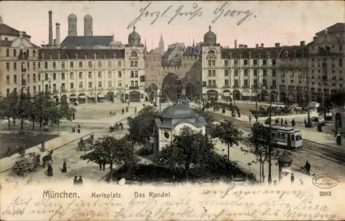 Ak München, Karlsplatz, Rondel