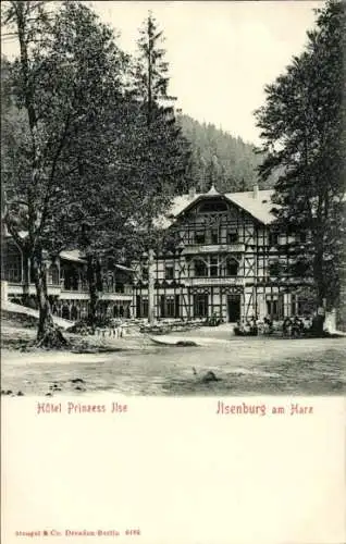 Ak Ilsenburg am Nordharz, Hotel Prinzess Ilse, Fachwerkhaus