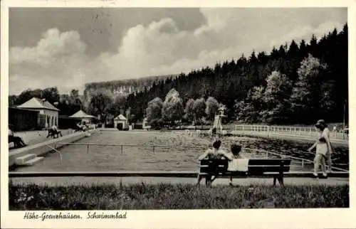 Ak Höhr Grenzhausen im Westerwald, Schwimmbad