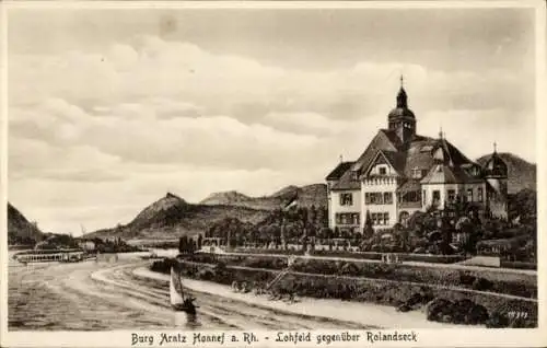 Ak Bad Honnef am Rhein, Burg Arntz, Lohfeld gegenüber Rolandseck