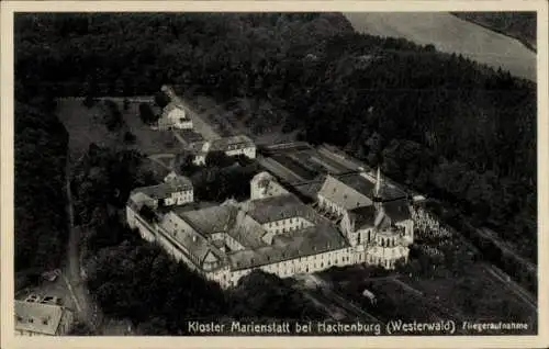 Ak Hachenburg im Westerwald, Fliegeraufnahme vom Kloster Marienstatt