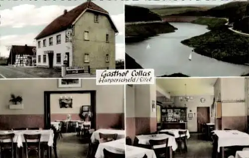 Ak Harperscheid Schleiden in der Eifel, Gasthaus und Pension Karl Collas, Speisezimmer, Panorama
