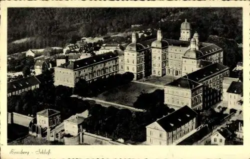 Ak Bensberg Bergisch Gladbach, Fliegeraufnahme, Schloss