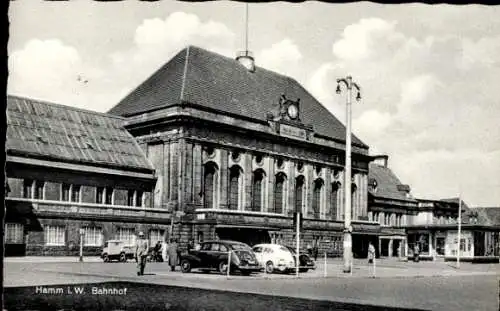 Ak Hamm in Westfalen, Bahnhof