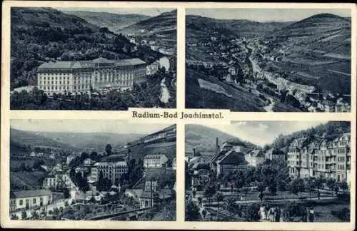 Ak Jáchymov Sankt Joachimsthal Region Karlsbad, Gesamtansicht, Kurhäuser