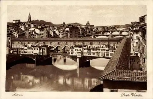 Ak Firenze Florenz Toscana, Vecchio Brücke