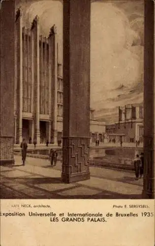 Ak Brüssel, Weltausstellung 1935, Das Grand Palais