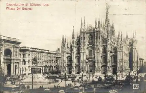 Ak Milano Mailand Lombardia, Dom, Domplatz