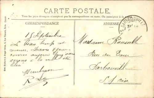 Ak Chaumont en Vexin Oise, Poste