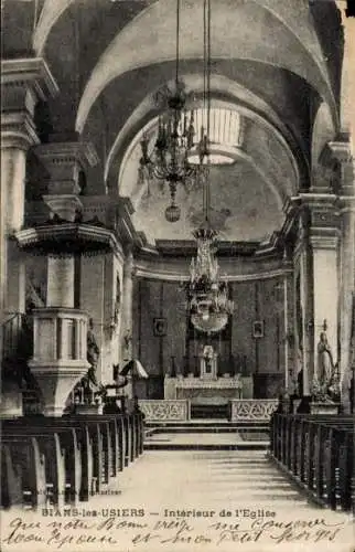 Ak Bians-les-Usiers Doubs, Interieur de l'Eglise