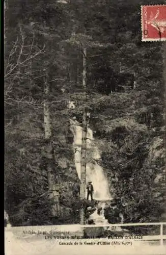 Ak Ballon d'Alsace Vosges, Les Vosges Meridionales, Cascade de la Goutte d'Ullise