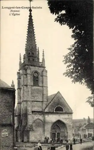 Ak Longpré les Corps Saints Somme, L'Eglise