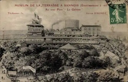 Ak Sannois Val d'Oise, Niederlassung, Moulin de la Terrasse