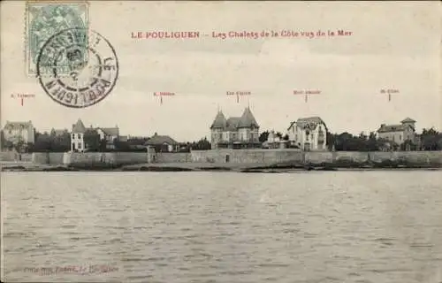 Ak Le Pouliguen Loire Atlantique, Chalets de la Côte