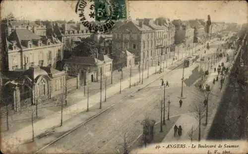 Ak Angers Maine et Loire, Boulevard de Saumur