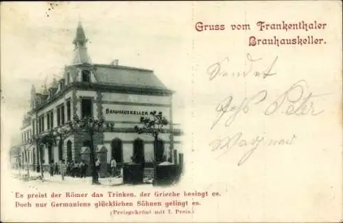 Ak Frankenthal in der Pfalz, Brauhauskeller