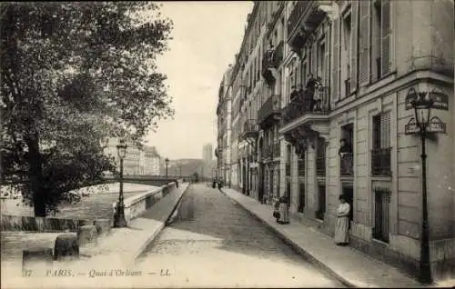 Ak Paris IV., Quai d'Orleans