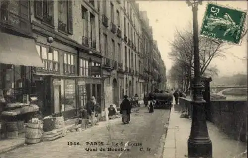 Ak Paris IV Ile de la Cité, Le Pont Saint Louis