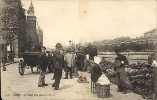 Ak Paris, le Quai aux fleurs