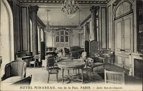 Ak Bourse de Paris II, Hotel Mirabeau, Lounge im Erdgeschoss