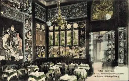 Ak Bourse de Paris II, Thé Kiayun, Boulevard des Italians, Salon Li Hung Chang