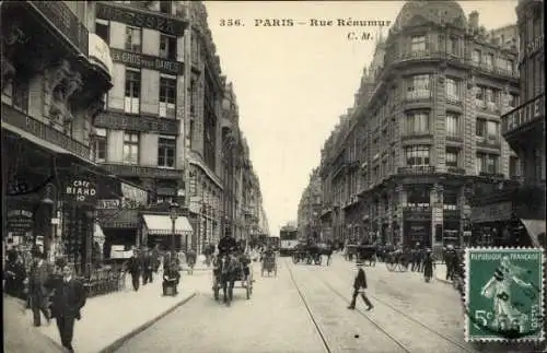 Ak Bourse de Paris II, Rue Réaumur