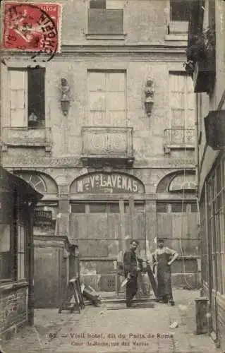 Ak Paris III, Altes Hotel, bekannt als der Brunnen von Rom