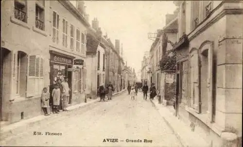 Ak Avize Marne, Grande Rue