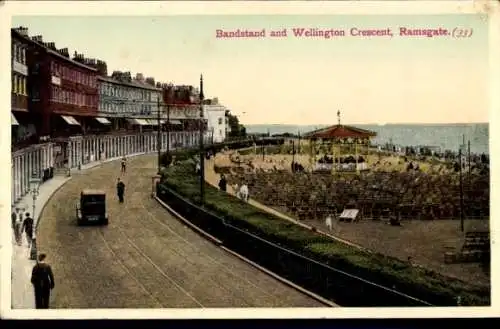 Ak Ramsgate Kent England, Musikpavillon, Wellington Crescent