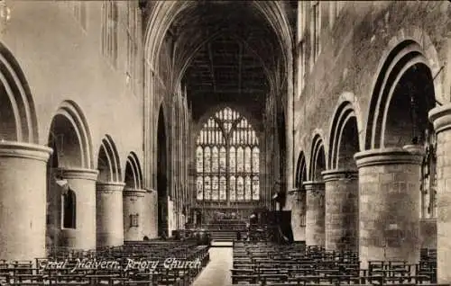 Ak Great Malvern Worcestershire England, Prioratskirche