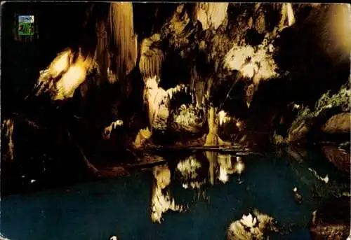 Ak Aracena Huelva Andalusien Spanien, Gruta de las Maravillas, lago de la Esmeralda