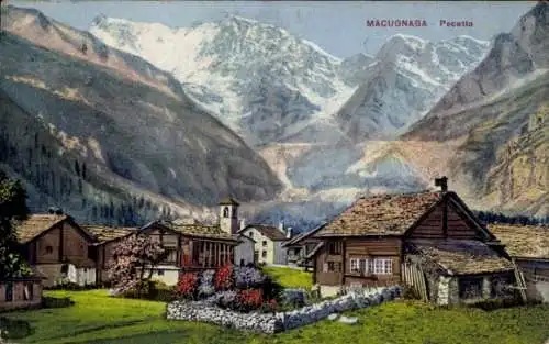 Künstler Ak Macugnaga Piemonte, Pecetto