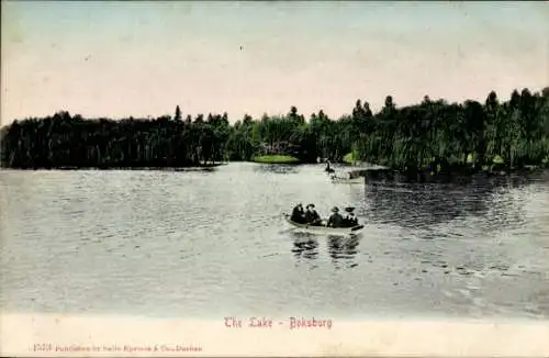 Ak Boksburg Südafrika, Bootspartie auf dem See