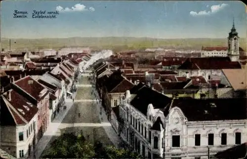 Ak Zemun Semlin Beograd Belgrad Serbien, Totalansicht