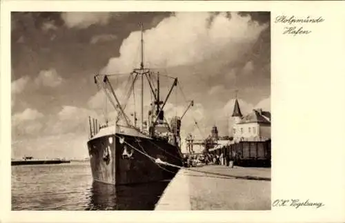 Ak Ustka Stolpmünde Pommern, Hafen