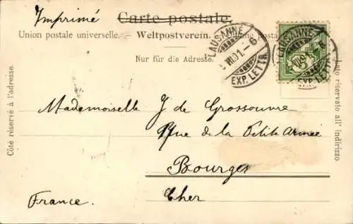 Ak Montreux Kanton Waadt Schweiz, Teilansicht, la Dent du Midi