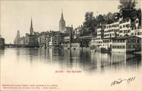 Ak Zürich Stadt Schweiz, Die Schipfe