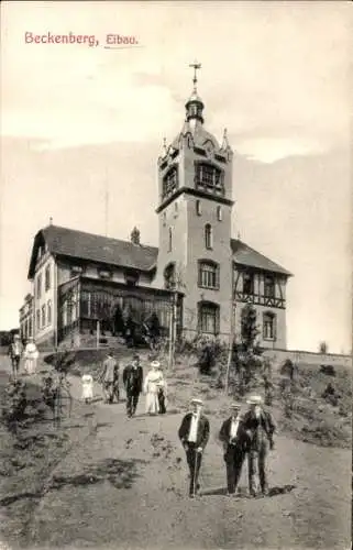 Ak Eibau Kottmar in der Oberlausitz, Gasthaus Beckenberg, Passanten