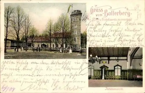 Ak Butterberg Bischofswerda in Sachsen, Gastwirtschaft, Turm, Saal