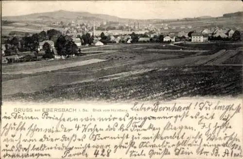 Ak Ebersbach in Sachsen Oberlausitz, Gesamtansicht, Blick vom Hainberg