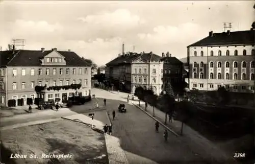 Ak Löbau in der Oberlausitz Sachsen, Reichsplatz