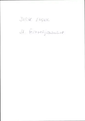 Ak Schauspieler Dirk Sager, Portrait, Autogramm
