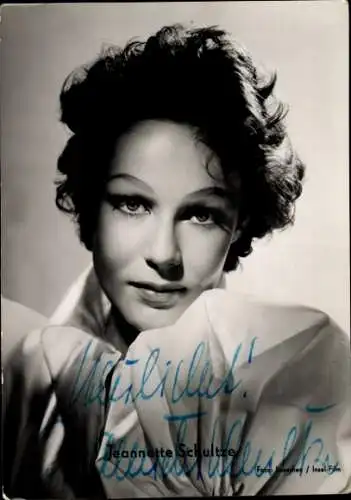 Ak Schauspielerin Jeannette Schultze, Portrait, Autogramm