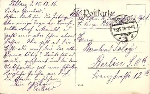 Ak Baltijsk Pillau Ostpreußen, Partie an der alten Volksschule