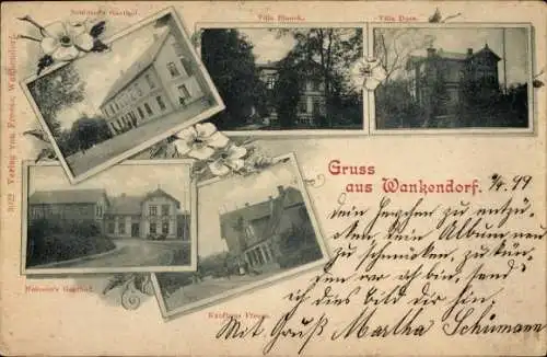 Ak Wankendorf in Holstein, Villa Dose, Kaufhaus, Gasthof