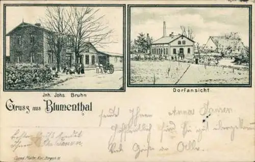 Ak Blumenthal in Holstein, Dorfansicht, Gasthaus