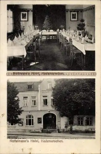 Ak Hademarschen in Holstein, Nottelmann's Hotel, Innenansicht