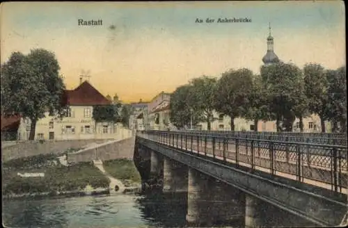 Ak Rastatt im Schwarzwald Baden, Ankerbrücke