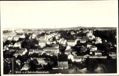 Ak Oederan Sachsen, Blick vom Kirchturm, Bahnhofsvorstadt