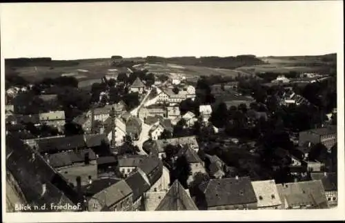 Ak Oederan Sachsen, Blick vom Kirchturm Richtung Friedhof